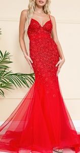Formal dress,emerald,red, rose gold, silver mermaid long dress